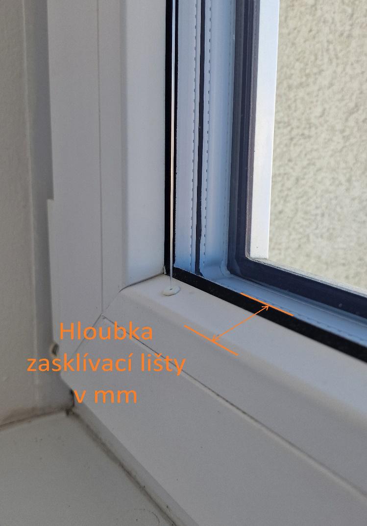 hloubka zasklívací lišty